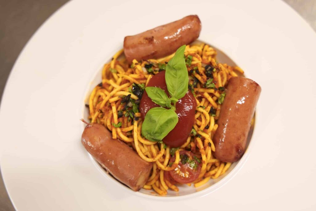 Mad fra buffeten hos Restaurant Rodeo i Løkken
